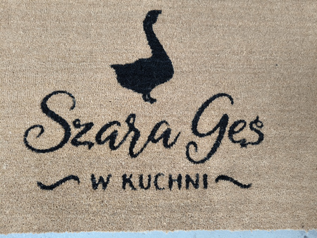 Wycieraczka kokosowa z inkrustacją logo