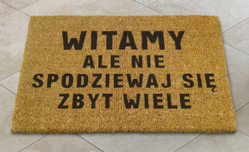 Wycieraczka kokosowa Witamy ale nie ...