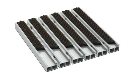  Wycieraczka aluminiowa 19/30 mm szczotkowa  1 m kw.