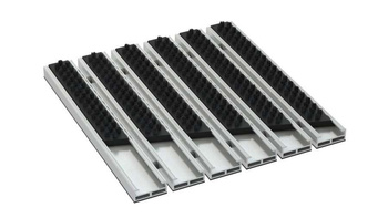 Wycieraczka aluminiowa 12/30 mm szczotkowa 60 x 40 cm