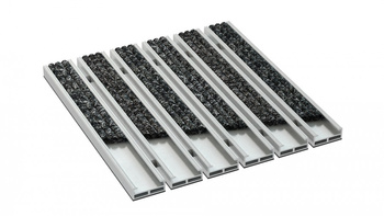 Wycieraczka aluminiowa 12 / 30 mm z wkładami tekstylnymi 60 x 40 cm